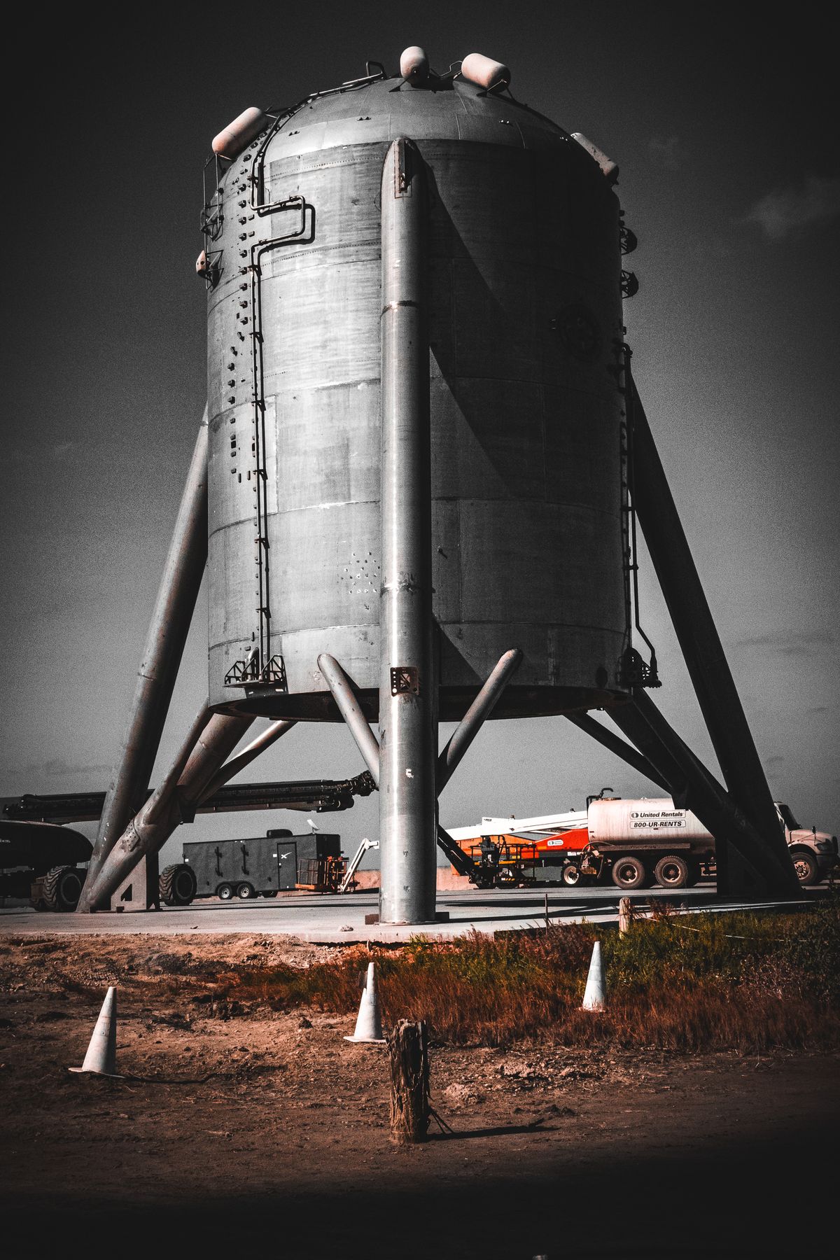 SpaceX Starhopper test vehicle on display at Starbase, Texas
